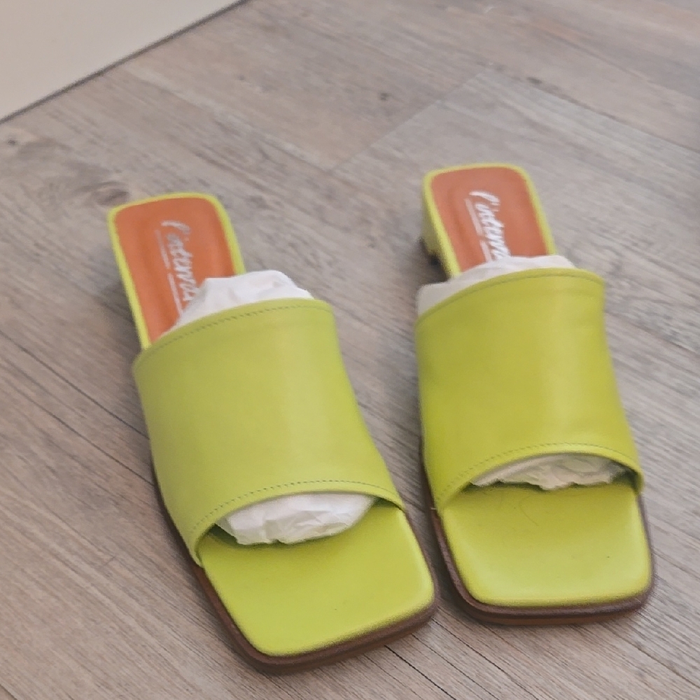 Camper Women's Lime Green Slide Sandals
